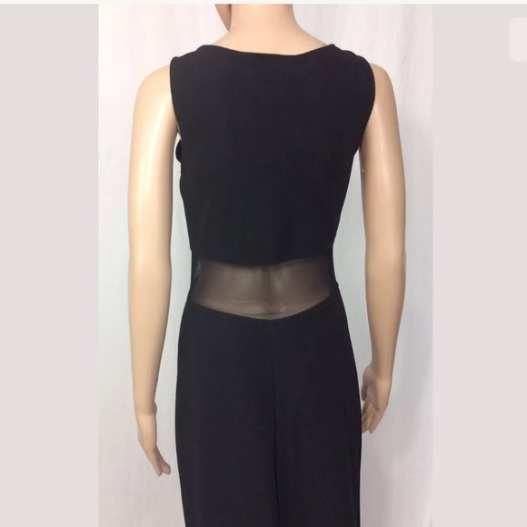 Vintage Long Stretchy Cut Out Mesh Maxi Long Dress - Picture 2 of 8